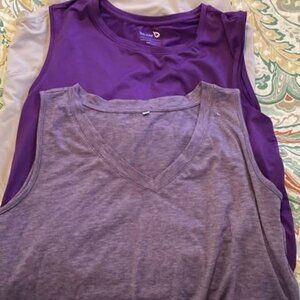 Set of 4 Purple Workout Tanks & Tee